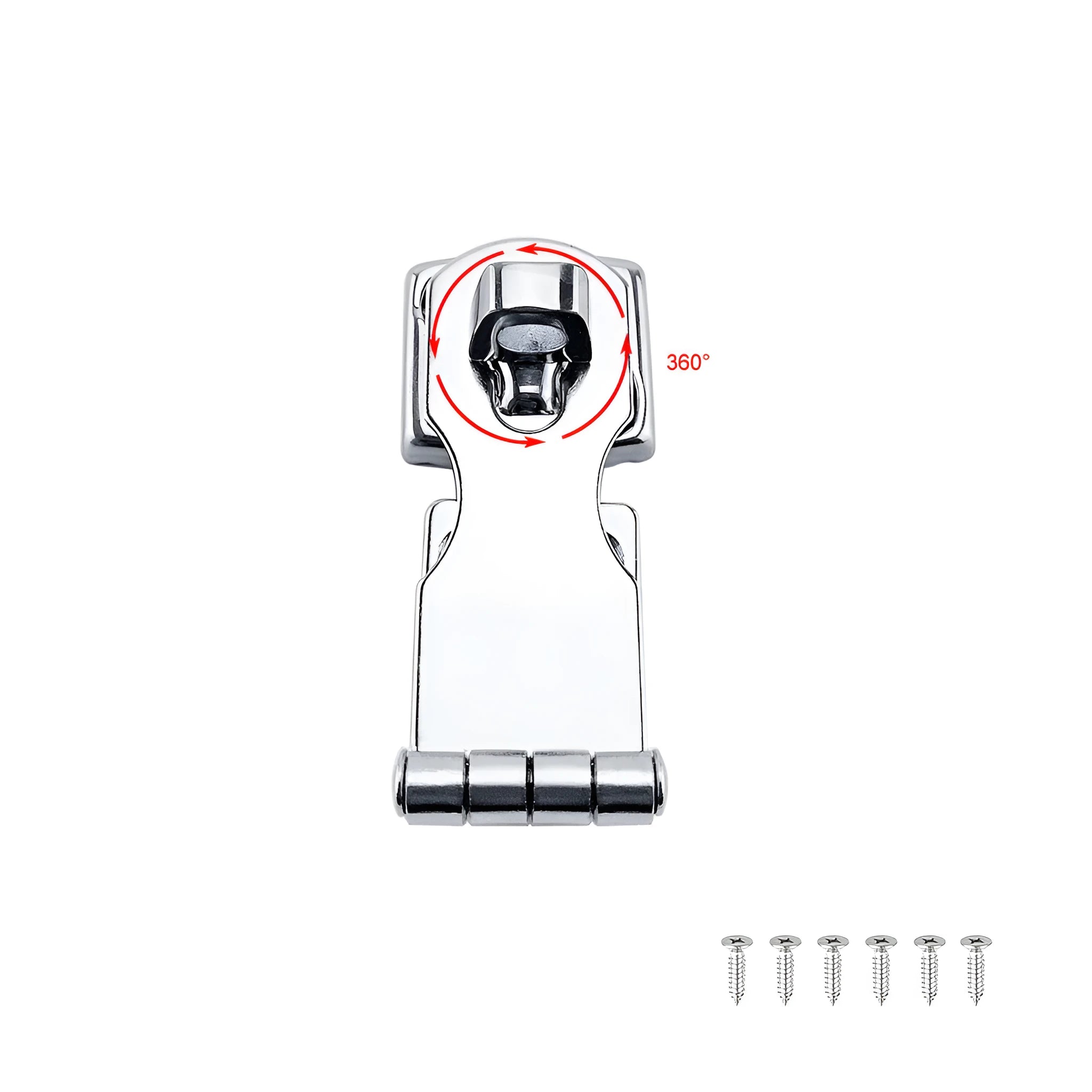 Silver 304 stainless steel lock bolt with mirror finish for doors and cabinets