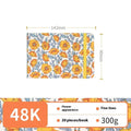 Feiluniao handmade fabric watercolour notebook open on a table with paints, showing a decorative cover.