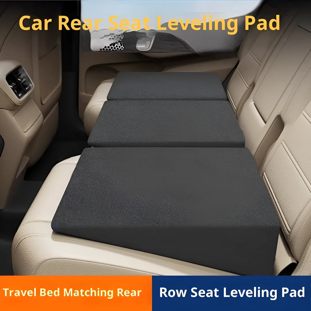 Black pearl cotton flat pad car seat back mattress in single, double, or three-piece pack options