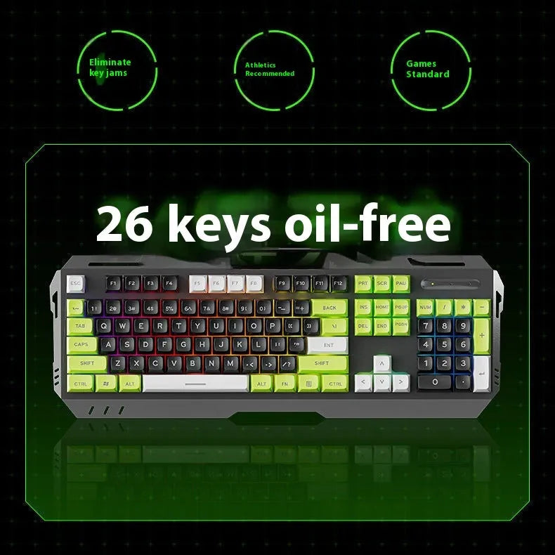 Wired mechanical feeling numeric keypad with thickened metal panel and rainbow lighting, USB connection
