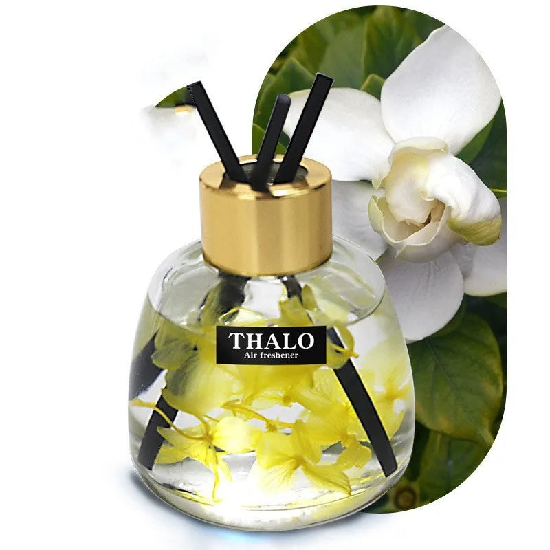 Glass car perfume ornament bottle for no-fire aromatherapy automotive decoration