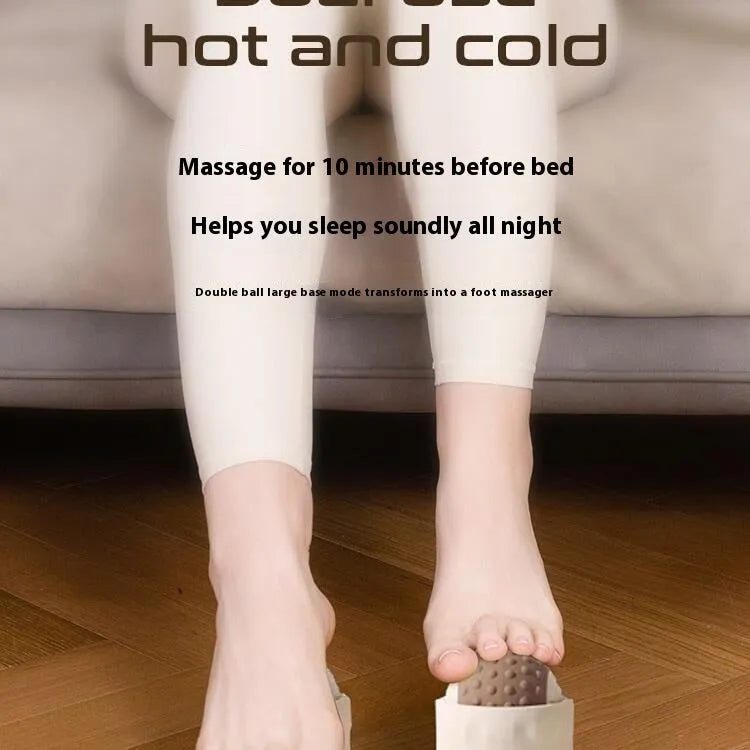 Caramel mocha and green massage balls for hot cold therapy foot and muscle relief