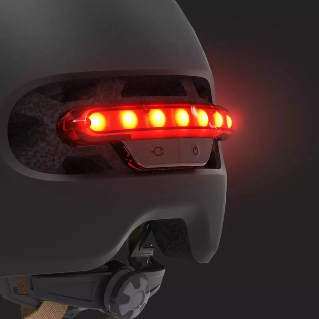 Urban Light Riding Intelligent Helmet in white with EPS PC construction and integrated lighting
