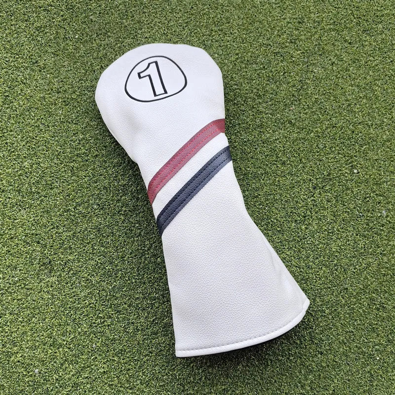 Simple golf club sleeve protective cover in black for fairway wooden pole sets