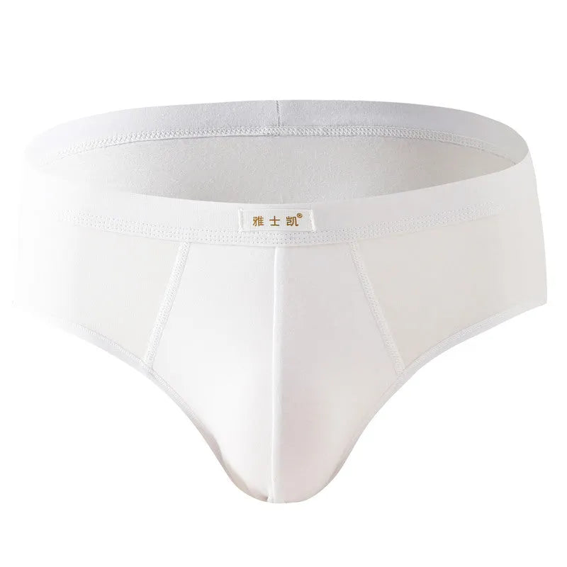 Men's cotton briefs in assorted colours, breathable elastic underwear, sizes L to 5XL, single pair