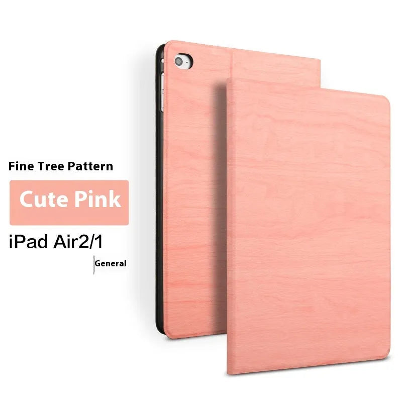 Sapphire blue imitation leather iPad protective cover with an integrated sleep bracket stand.
