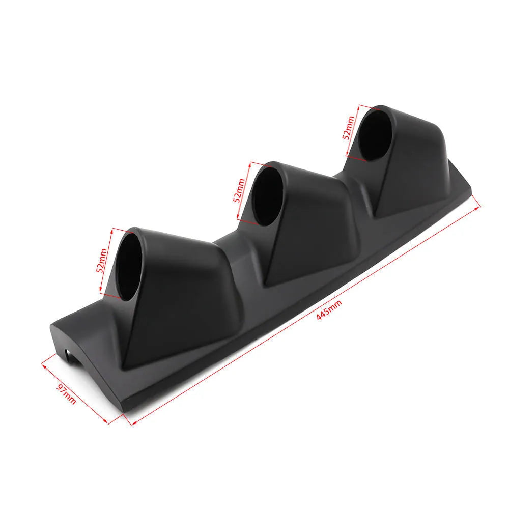 Black ABS plastic car gauge mount with 52mm hole for right-hand drive vehicles