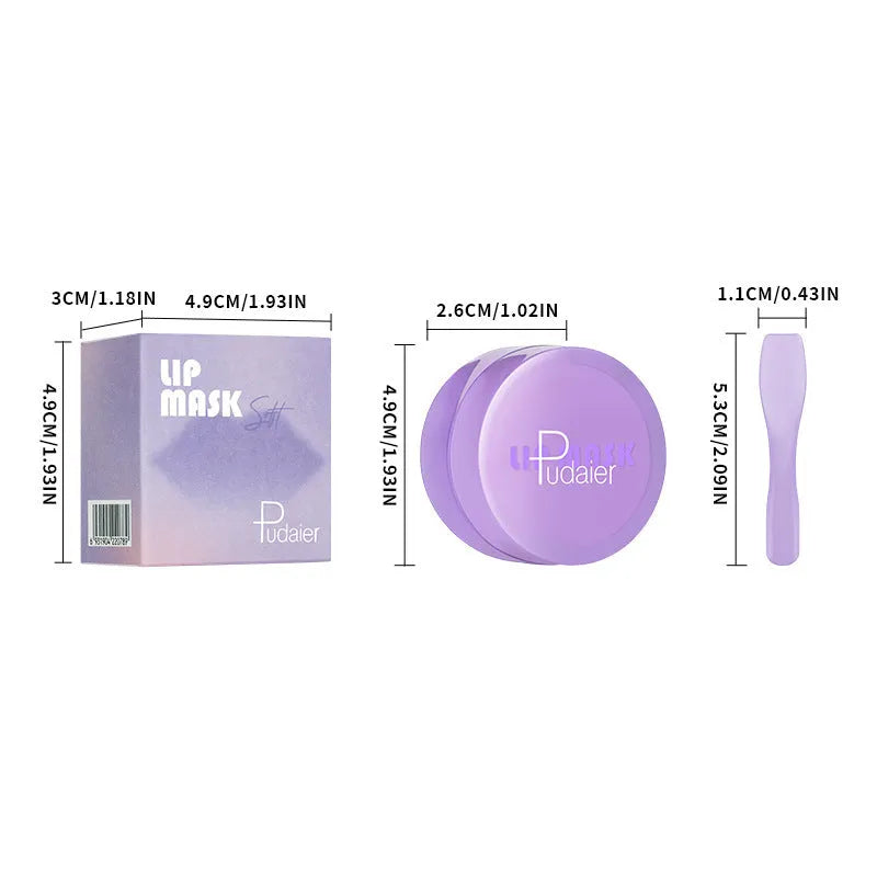 Exfoliating lip balm tube with applicator for moisturising and smoothing lip lines