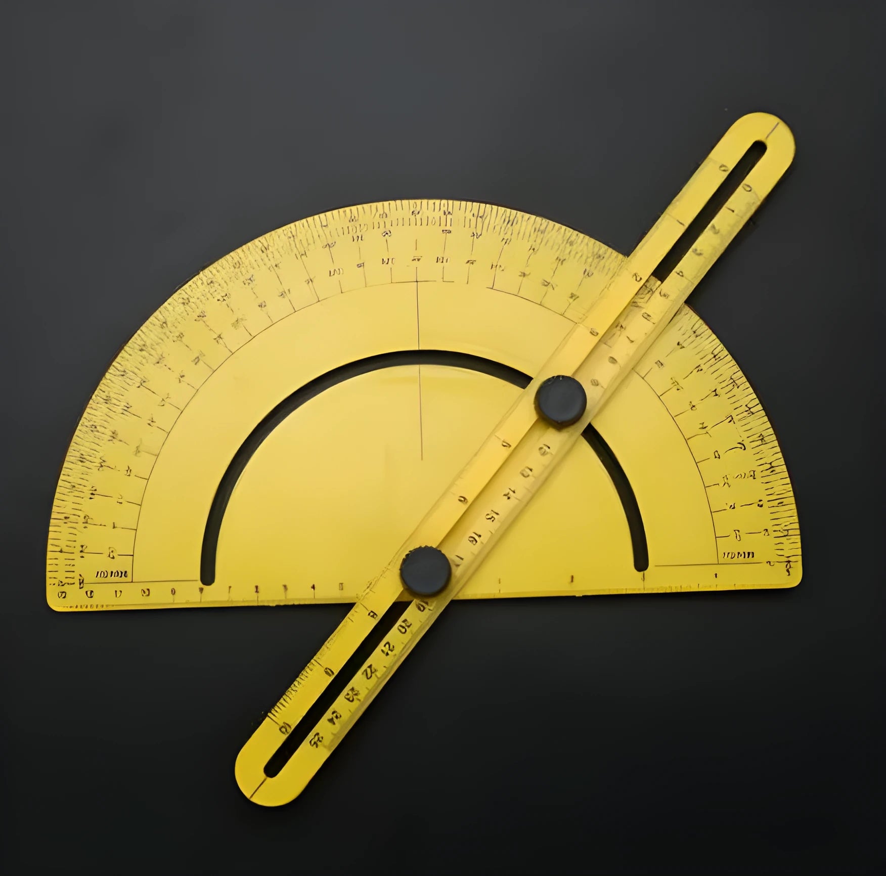 White plastic carpentry angle ruler with 30cm scale arm for measuring angles on wood and tiles