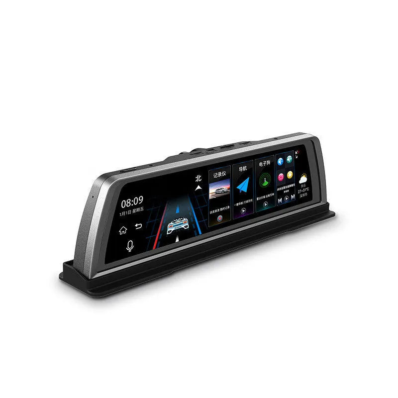 Road Detective K500 center console dash cam with 170° angle and 12MP sensor, 275mm wide.