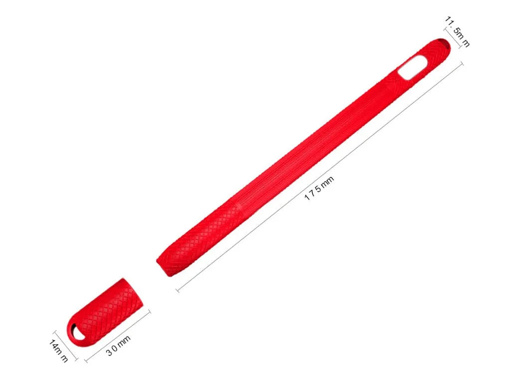 Silicone touch pen set for Apple Pencil 2 with storage cover and non-slip grip, shown in peppermint green