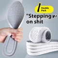 Breathable grey PU sports insoles with high elasticity shown alongside scissors demonstrating trim-to-fit feature