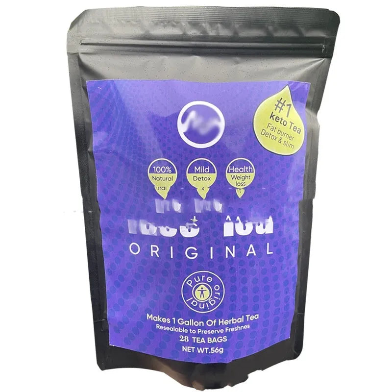28 Day Slim Flat Tummy Tea programme with nine herbal tea blends including MACA energy and skin whitening collagen teas