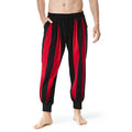Men's straight-leg casual trousers in brown, khaki, red, and yellow colour options