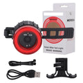 Black intelligent induction brake taillight for bicycles with seatpost mount.