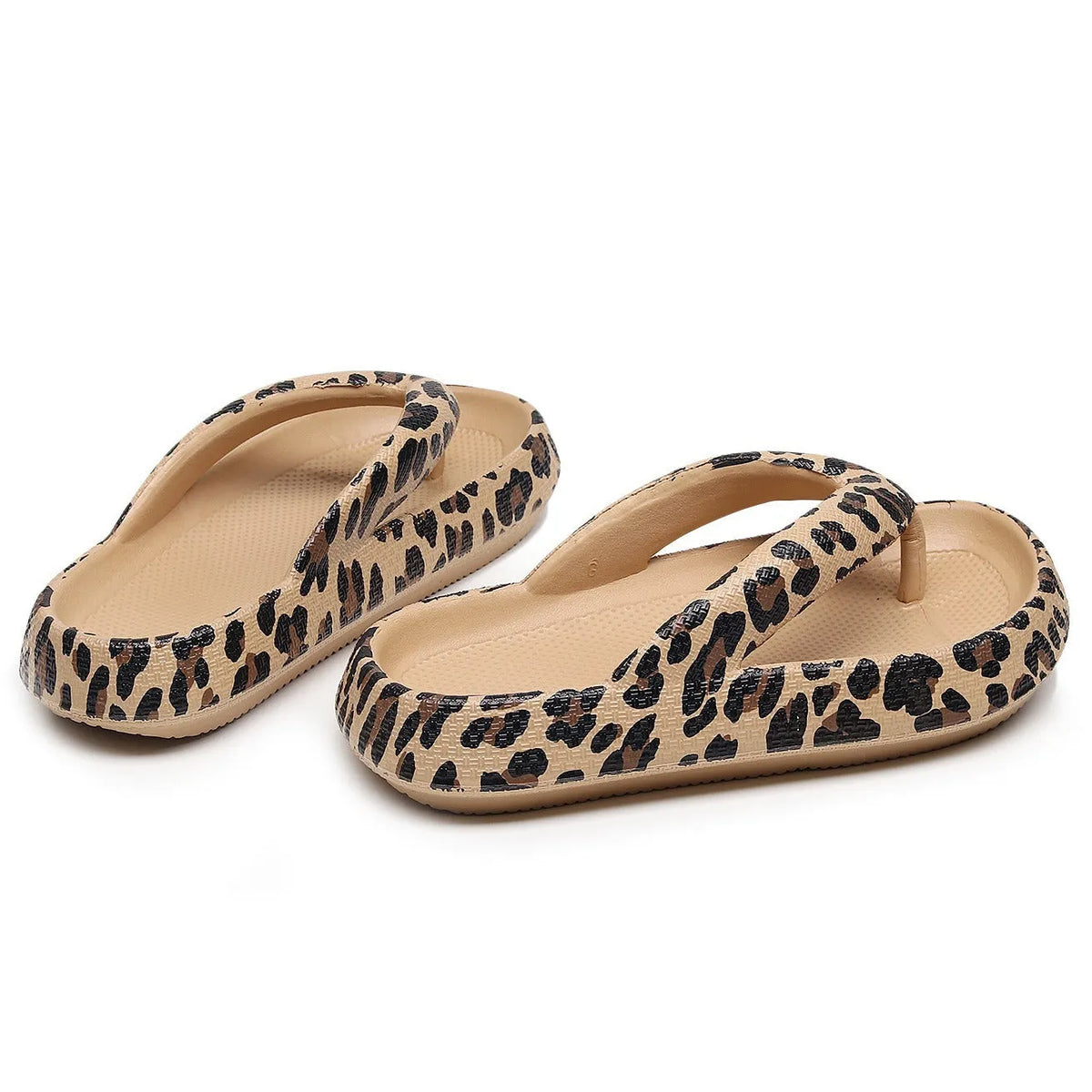 Summer flip-flops with herringbone toe post and thick EVA sole, shown in a choice of colours and sizes 36 to 45