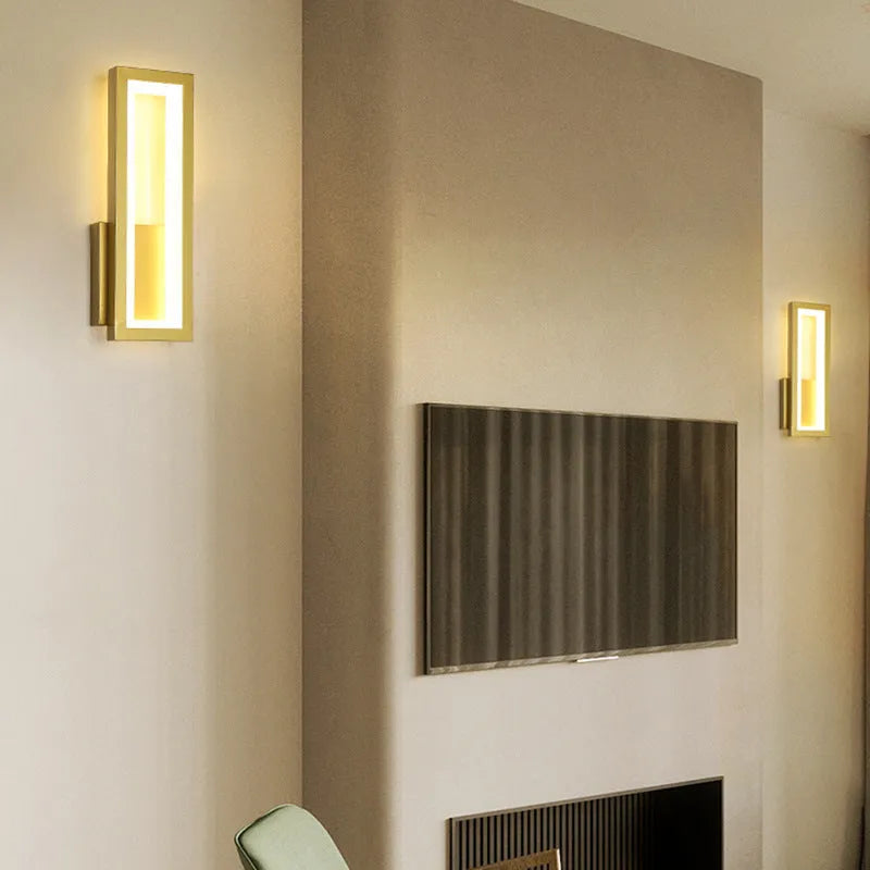 Modern Nordic style PVC corridor wall light in black, available in large and small sizes.