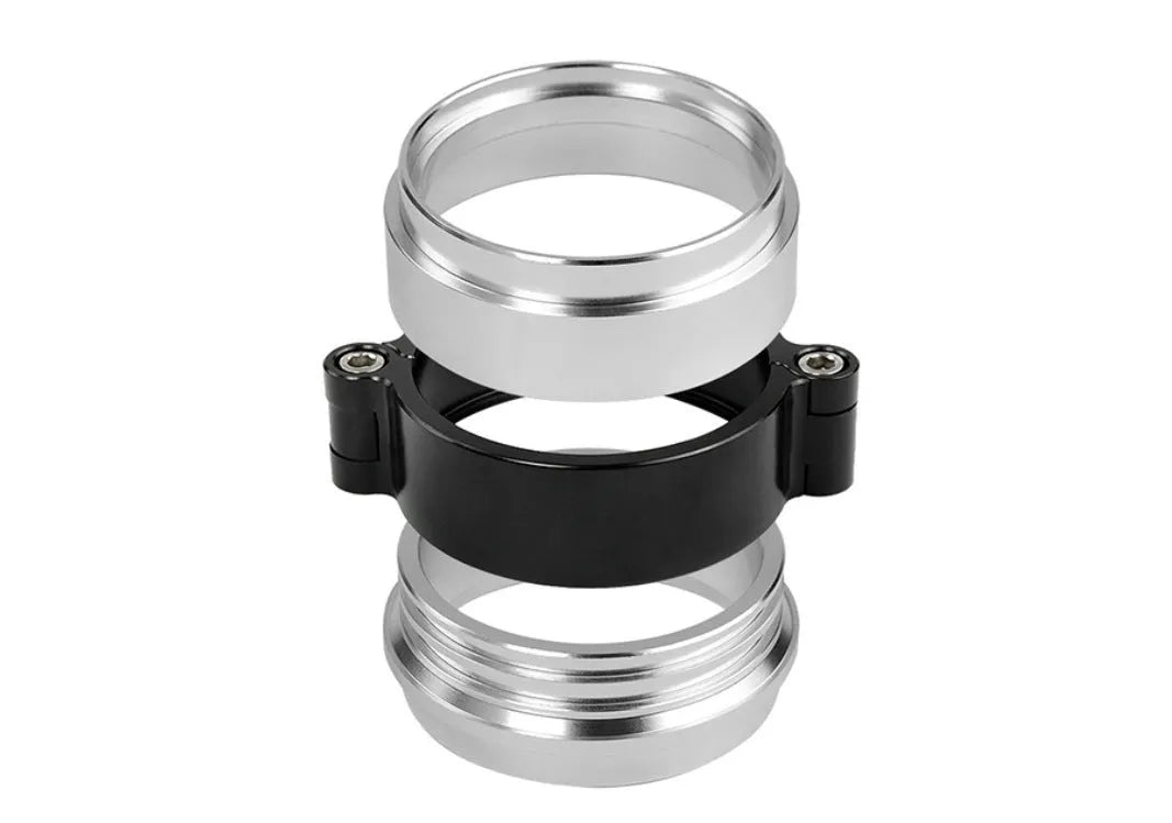 Aluminium fixed movement exhaust clamp in black for turbine downspout car modification