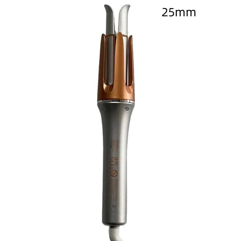 Full automatic hair curler with silver 25mm or 32mm barrel, wired AC, anion perm, 35W