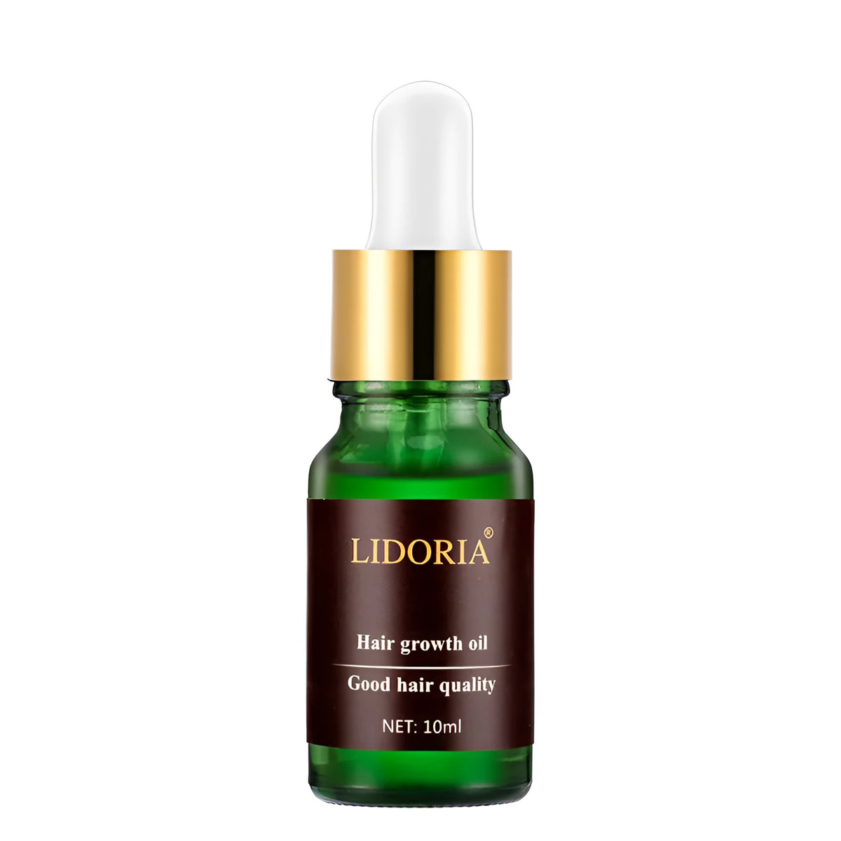 10ml bottle of Polygonum multiflorum and ginger hair oil for scalp and strand care