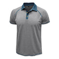 Men's short sleeve polo shirt with lapel collar, polyester fibre, nine colours, Asian sizes S to XXXL
