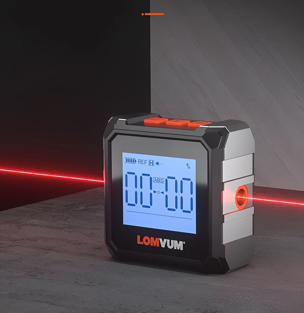 Digital laser infrared tape measure with inclinometer, alloy casing, and backlight display