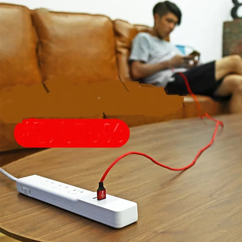 A 2-metre long USB data cable for mobile phones in a choice of colours.