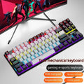 K87 wired mechanical keyboard with metal case in selected colour, showing green or red switch options.