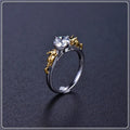 Copper crystal crown ring in black gold colour for cosplay costume jewellery