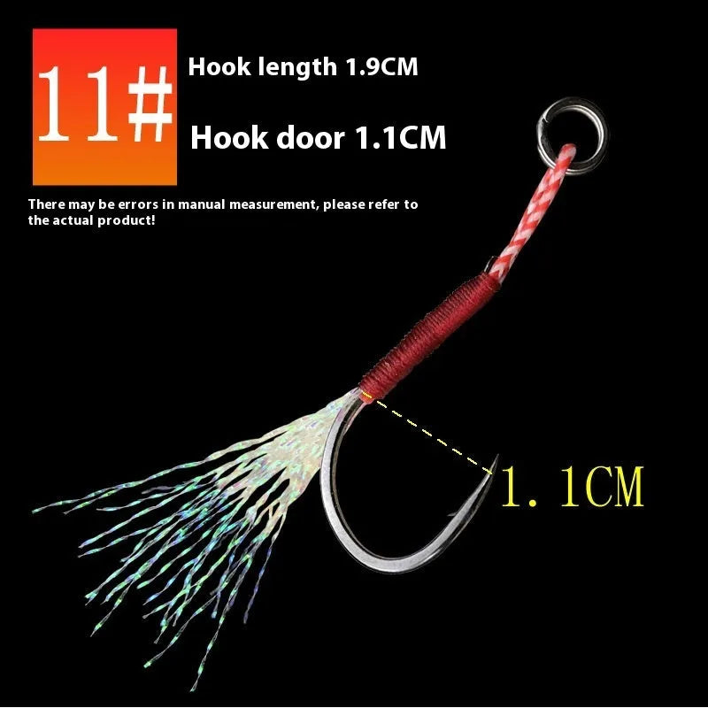 A single bright wire iron plate fishing hook for boat and sea fishing bait rigs.