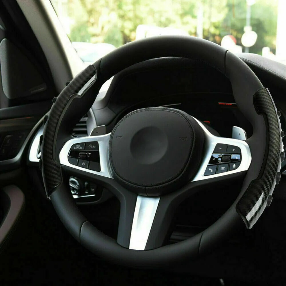 Fibre steering wheel anti-skid sleeve in carbon fibre black colour with 38cm diameter
