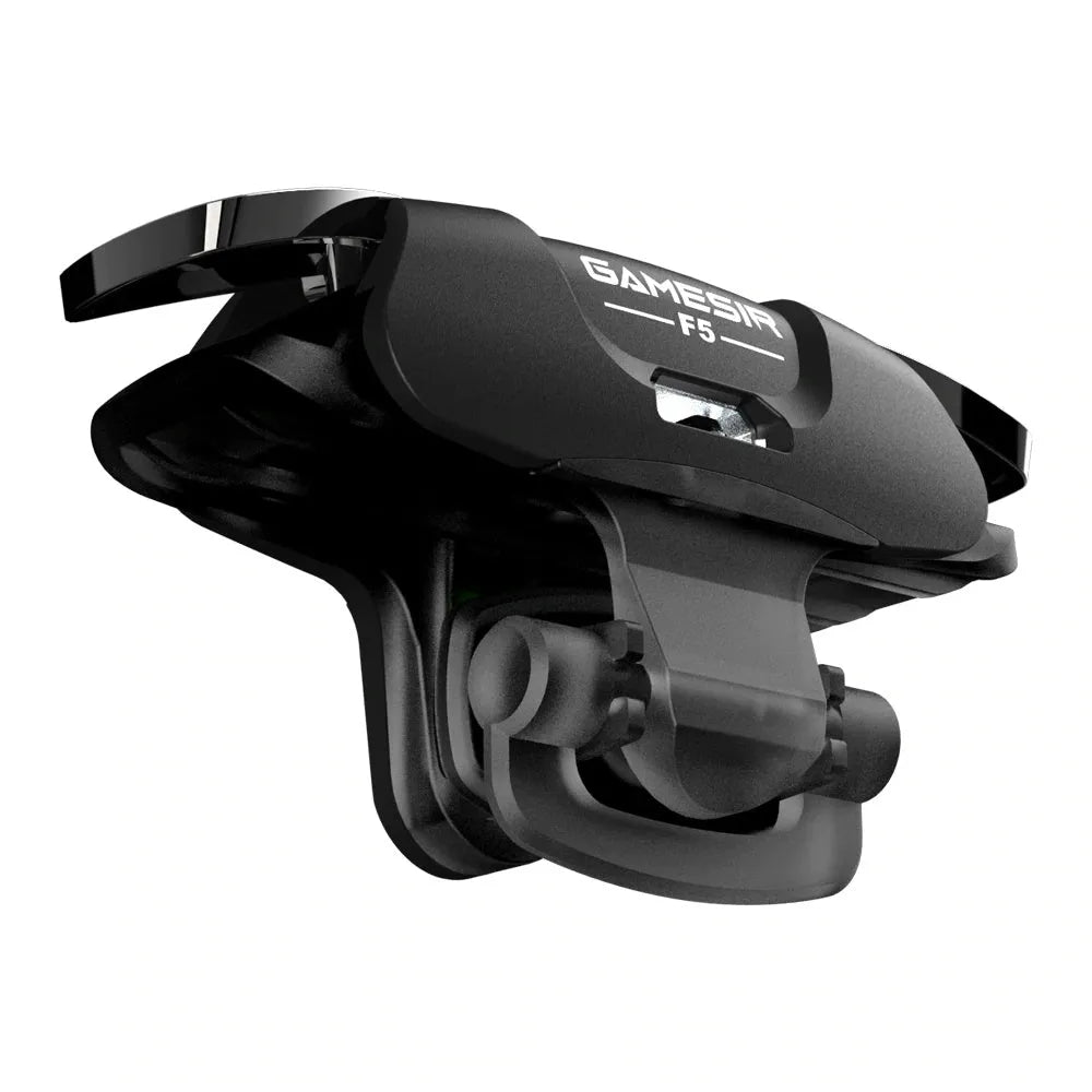 Black F5 mobile phone game controller with 5cm height and direct smartphone attachment