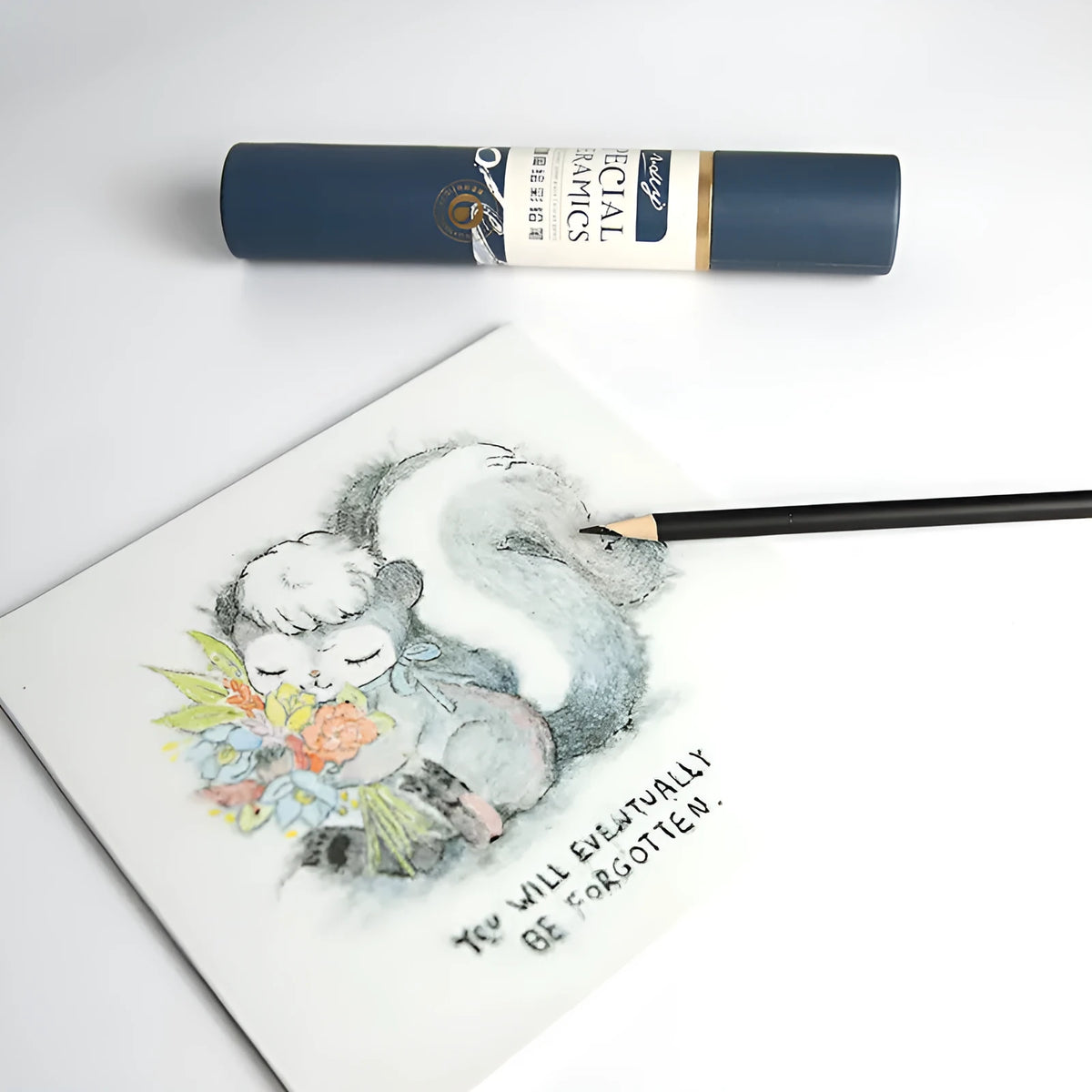 Water-soluble pottery underglaze colour pencil for ceramic drawing blanks, single pencil or 12-colour set