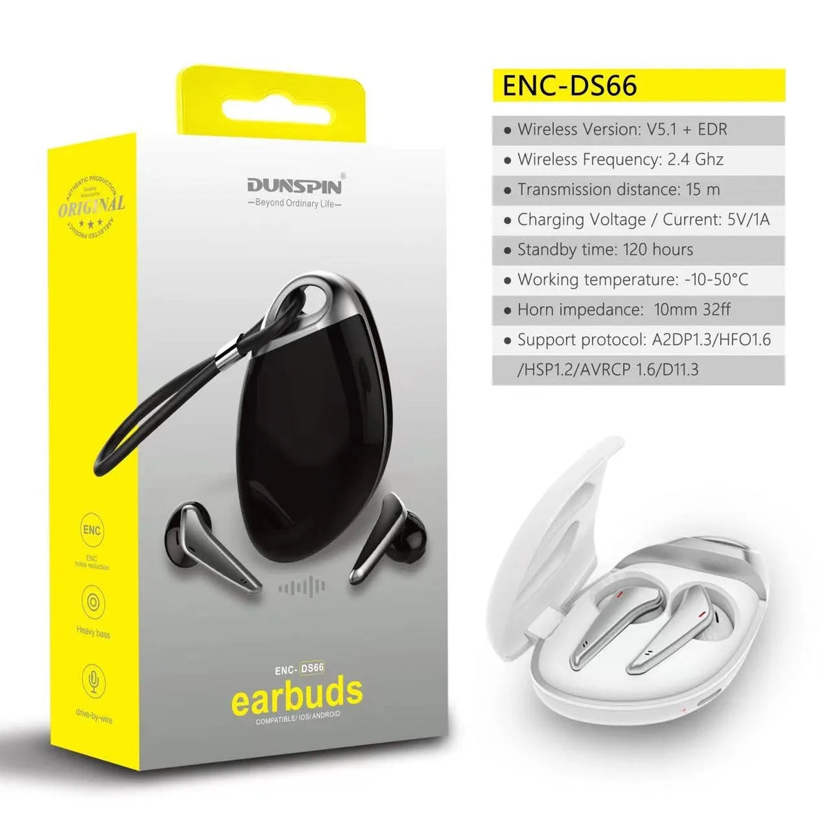Black or white wireless e-sports gaming headset, in-ear, Bluetooth 5.1, with charging case and Type C port.