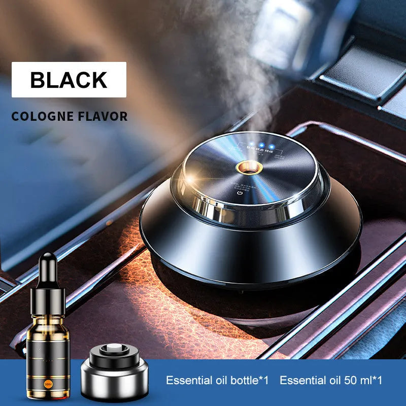 Butterfly-design metal car aromatherapy machine with USB connection and black cologne scent