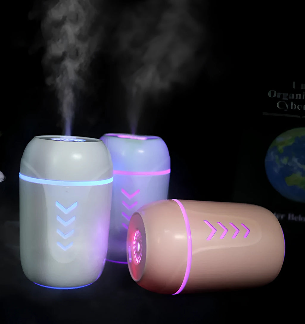 X3 portable car humidifier aromatherapy diffuser columnar shape blue colour 200ml tank
