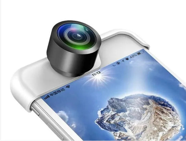 360 panoramic camera lens accessory for iPhone models with plug-and-play connection
