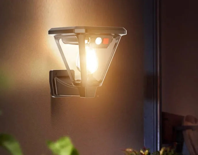 Solar wall lamp for outdoor courtyard and garden, waterproof, 5.5V, 10 rated power, 108x460mm, abstract design