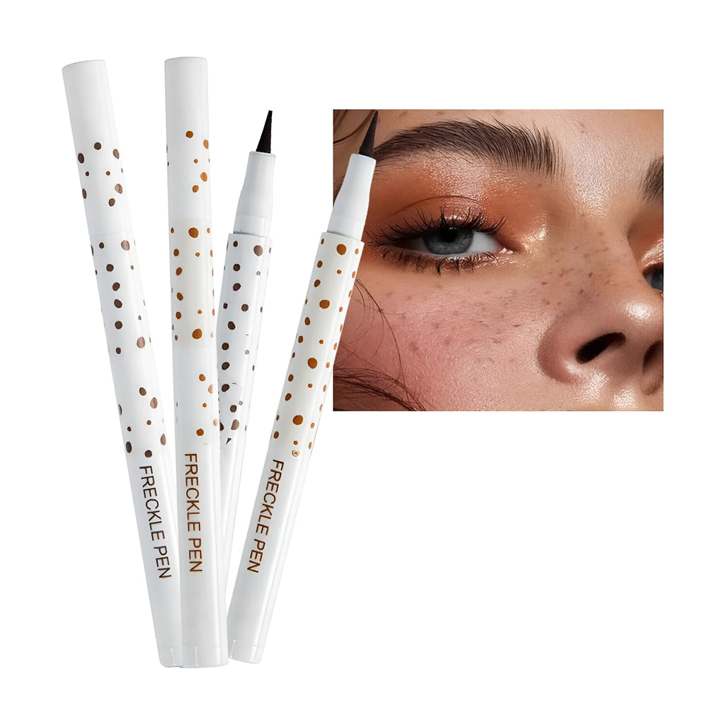 Dark brown waterproof freckle pen with precision tip for natural-looking faux freckles