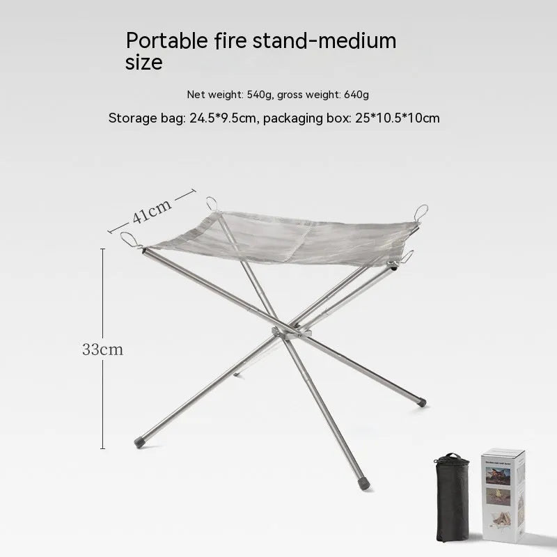 Silver stainless steel barbecue grill with net in medium or large size options for outdoor cooking