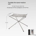 Silver stainless steel barbecue grill with net in medium or large size options for outdoor cooking