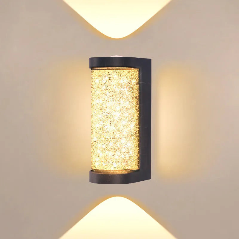 Indoor crystal wall lamp 220V in square or round shape with 3000K warm or 6500K white light