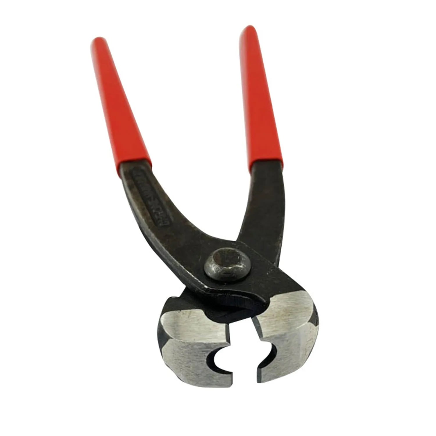 Red cloth PEX clamp set with carbon steel cutting edge for secure plumbing connections