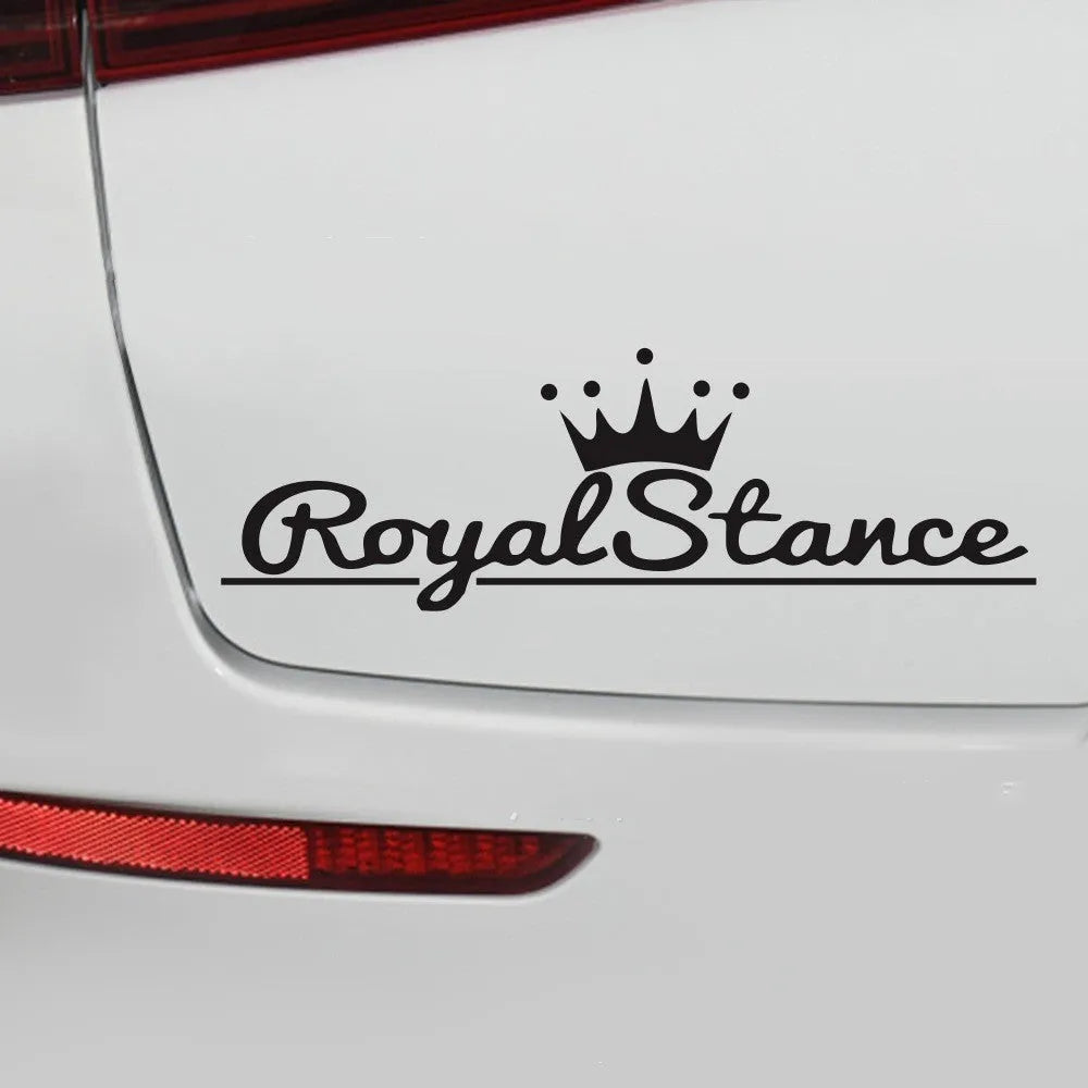 Reflective crown car sticker measuring 30cm by 12cm in PET vinyl material