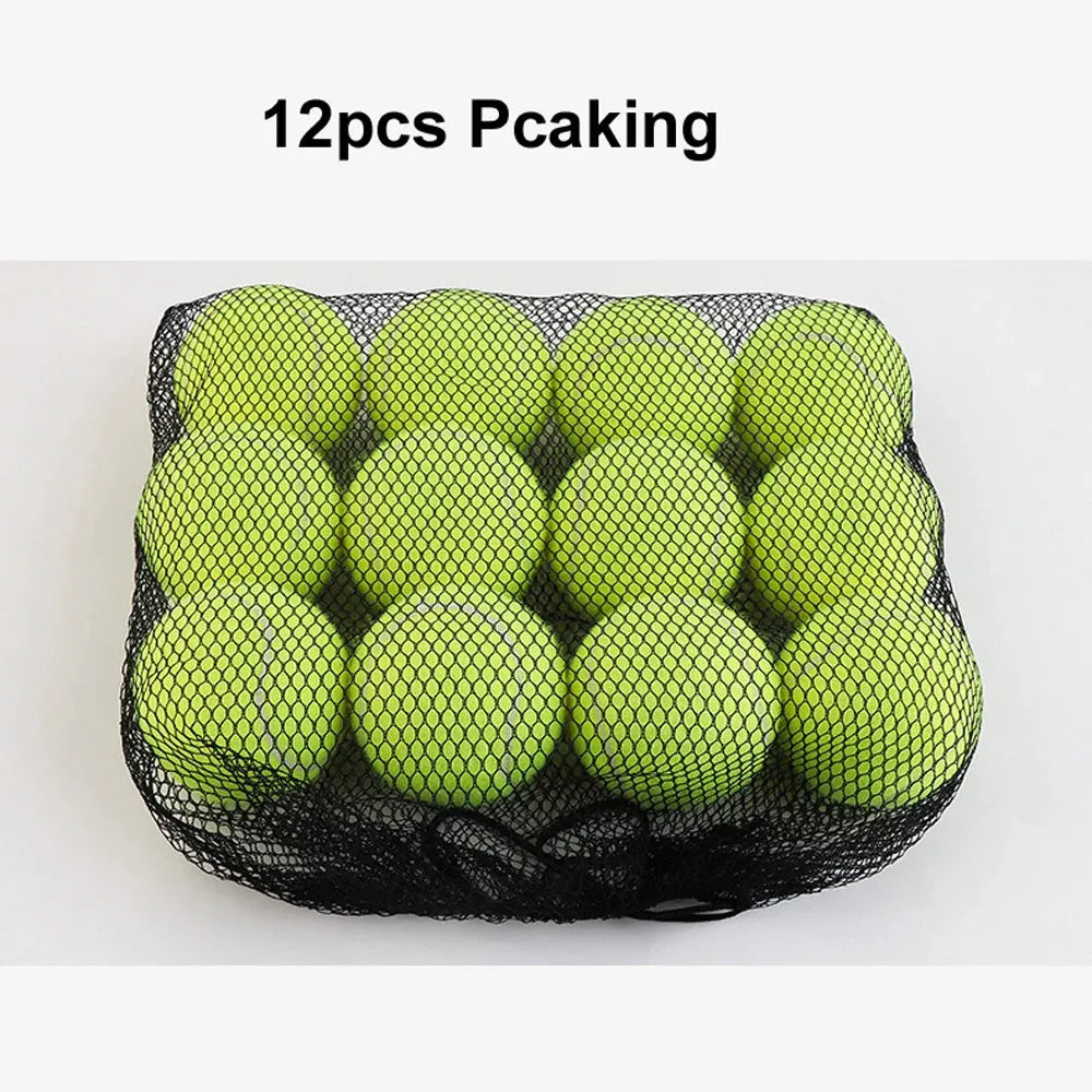 Rubber tennis ball dog toy in multiple colours with 6.3cm diameter for bite-resistant fetch games