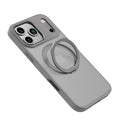 360 rotating magnetic iPhone case with invisible bracket in black, grey, or Desert Gold