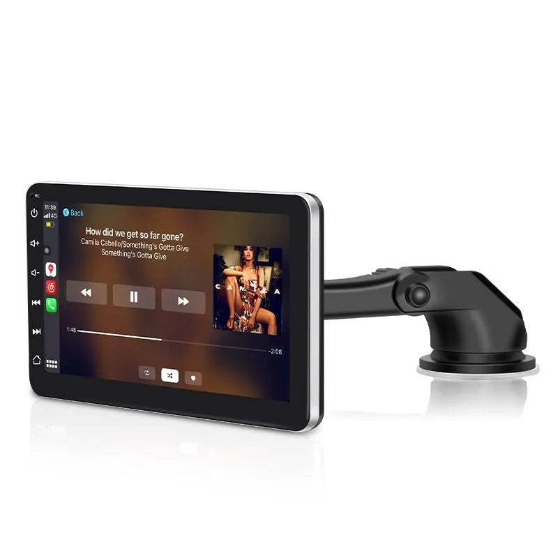 7 inch car GPS navigator with wireless CarPlay and reversing camera on universal suction mount