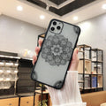 Compatible acrylic soft matte protective back cover for iPhone in solid colour, machined finish