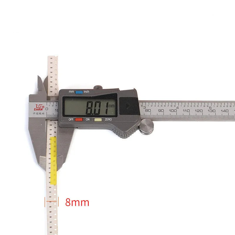 Double-sided splicing tape on a roll showing yellow adhesive surface, with width indicators for 8mm, 12mm, 16mm, and 24mm options.