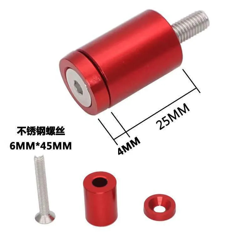 Aluminium alloy car machine cover spacer kit with screws, nuts, washers in black, blue, and red colours
